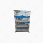Rabbit 4 story with 4  portions cage - Image 2