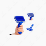 Rabbit and other pets brush for wool and hair with automatic cleaner - Image 2