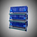 6-Compartment Premium 3-Layer Foldable Plastic Rabbit Cage (5-Ft Wide)
